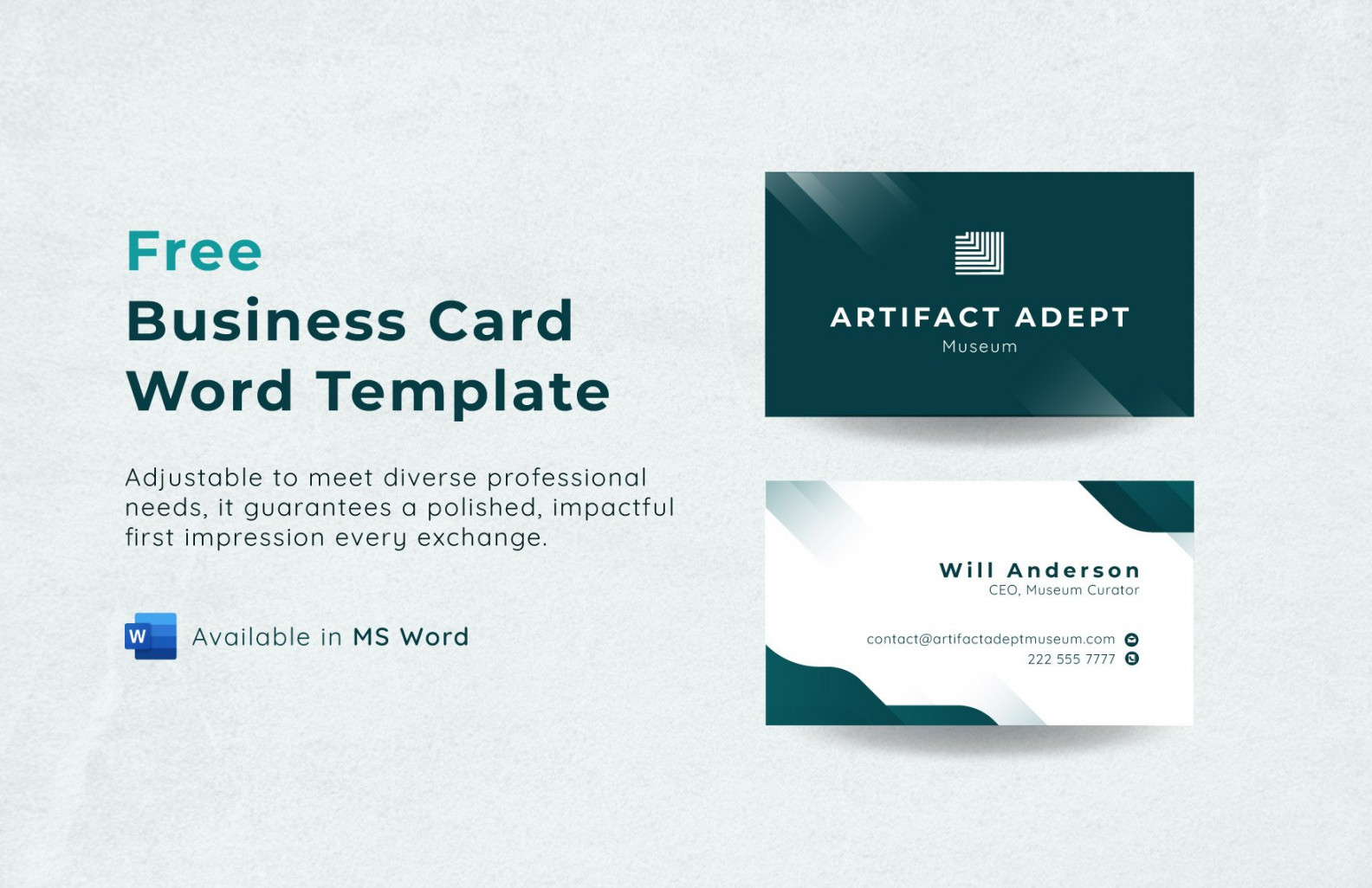 Business Card in Word - FREE Template Download  Template