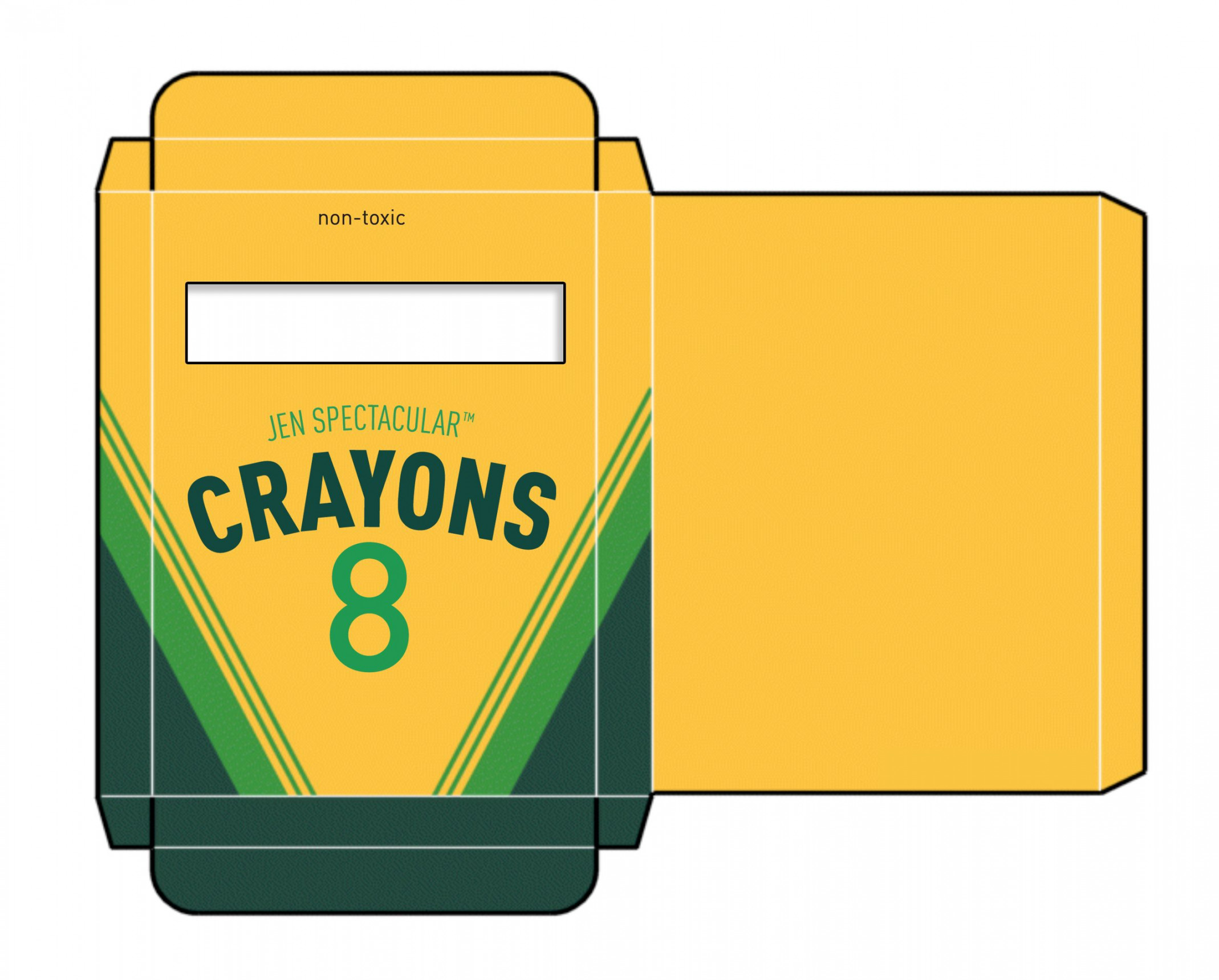 Crayon Box Template  Crayon box, Box template printable, Box template