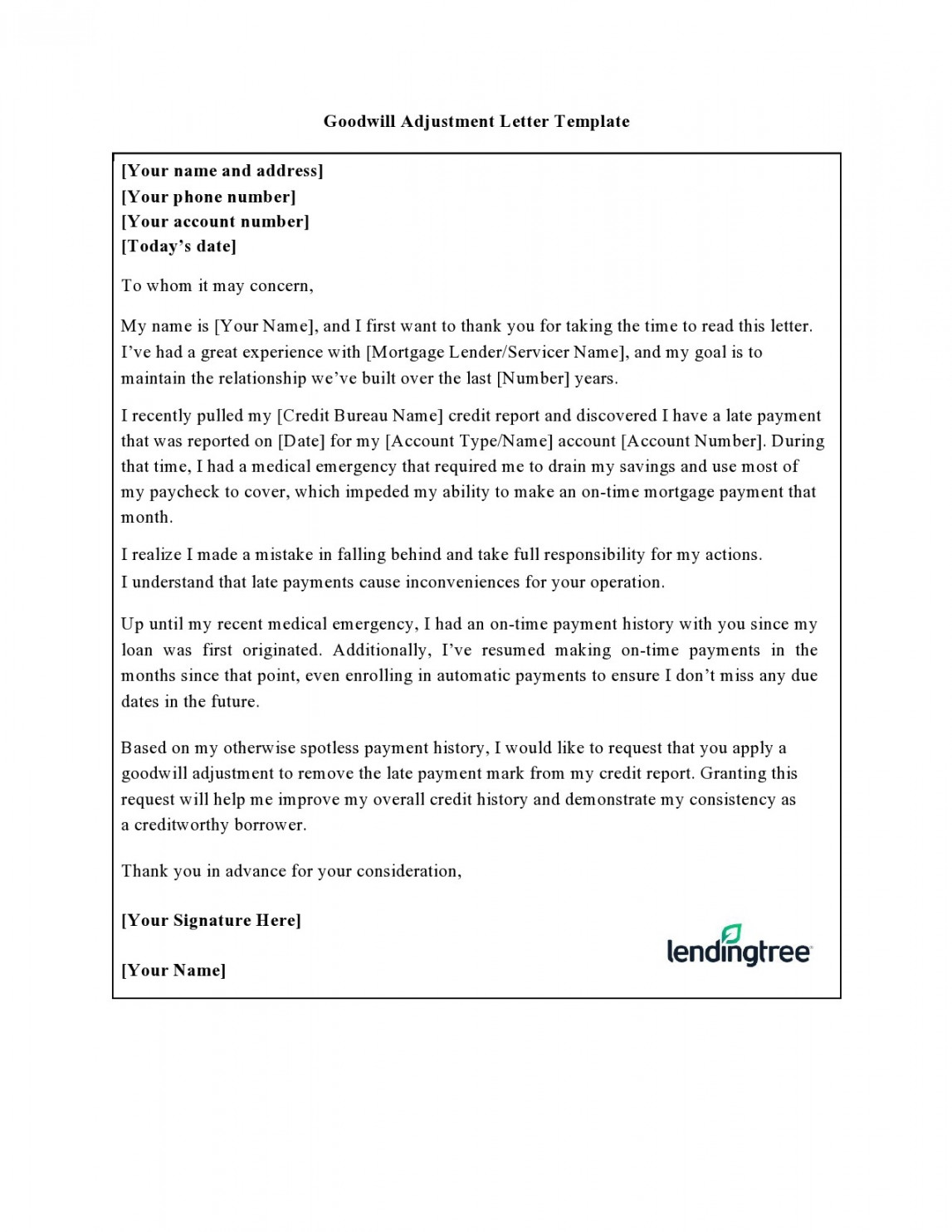 Free Goodwill Letter Templates (& Examples) ᐅ TemplateLab