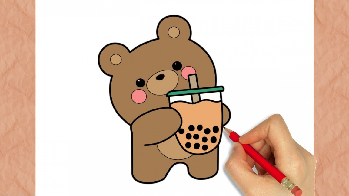 how to DRAW a CUTE BEAR KAWAII