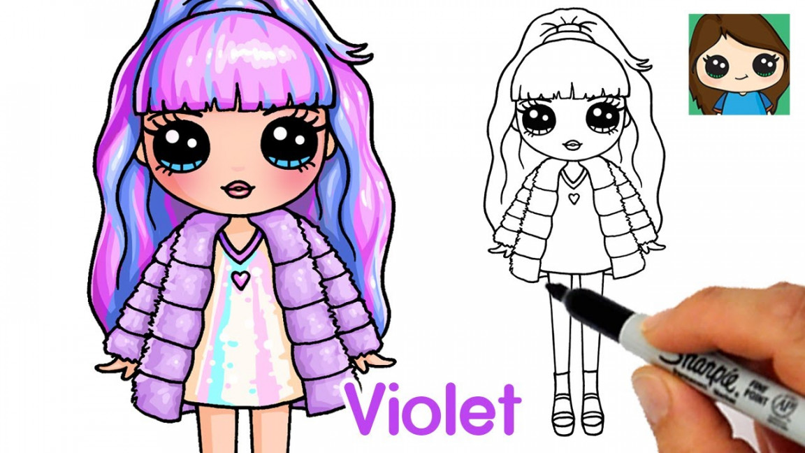 How to Draw a Rainbow High Fashion Doll 🌈 Violet