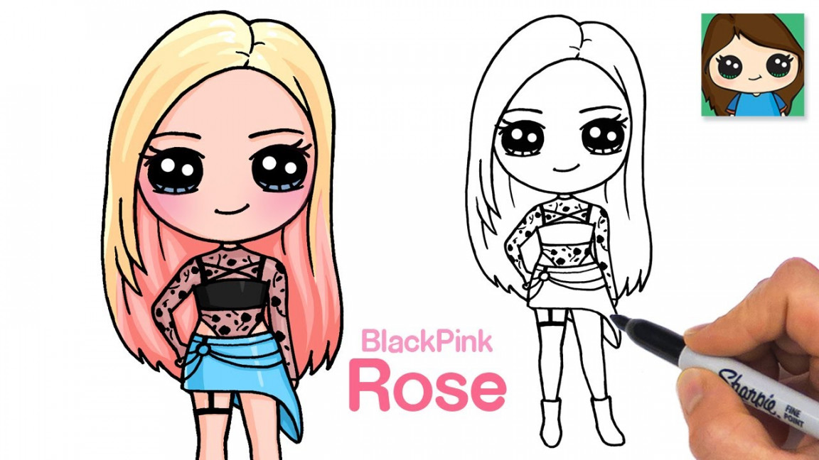 How to Draw Rose BlackPink Game  The Girls