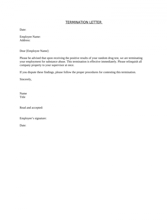 termination letter template Doc Template  pdfFiller