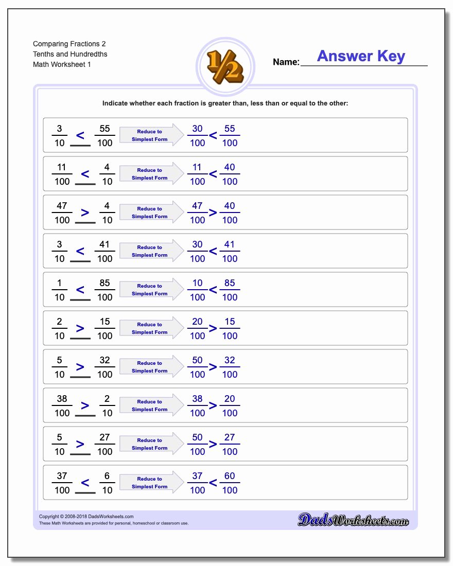 80 Printable Decimals And Fractions Worksheets 42