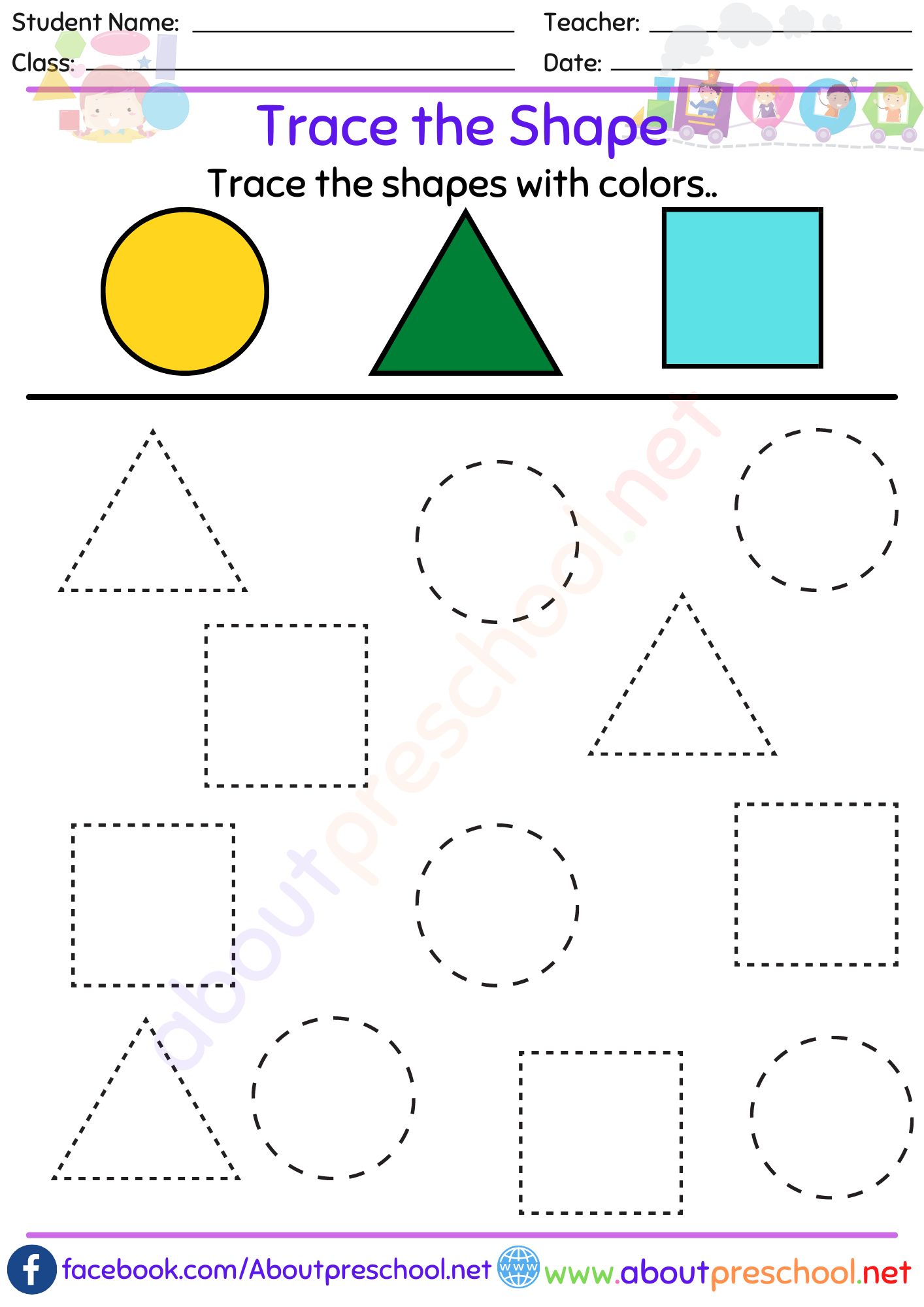 Best 45 Tracing Shapes Worksheets Ideas 42