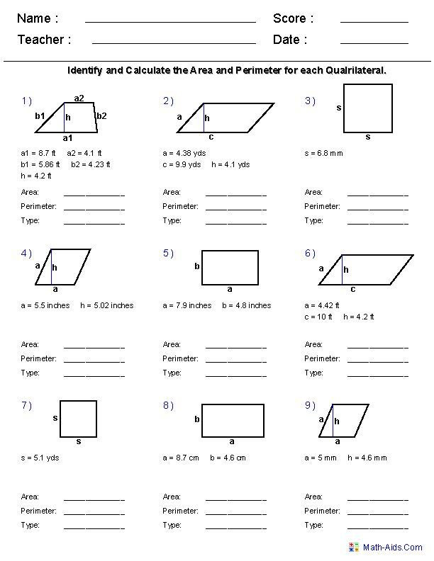 20 Area And Perimeter Worksheets Irregular Shapes