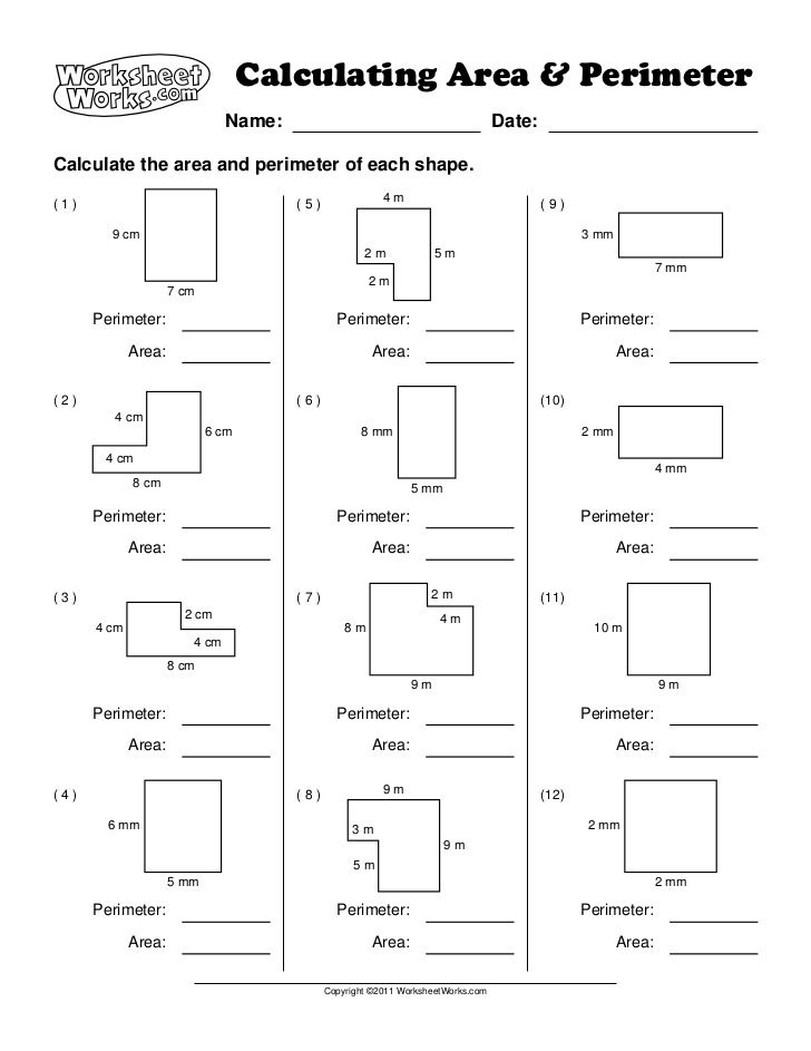 20 Area And Perimeter Worksheets Irregular Shapes