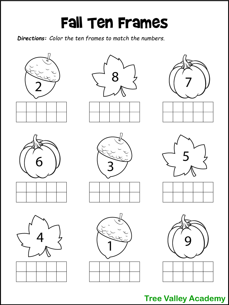 20 Autumn Math Worksheets For Kids