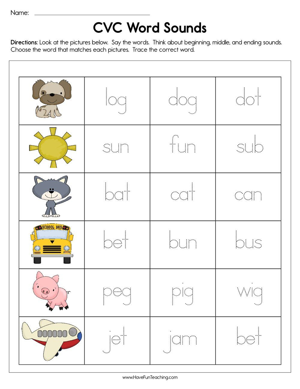 20 Cvc I Words Worksheets Kindergarten