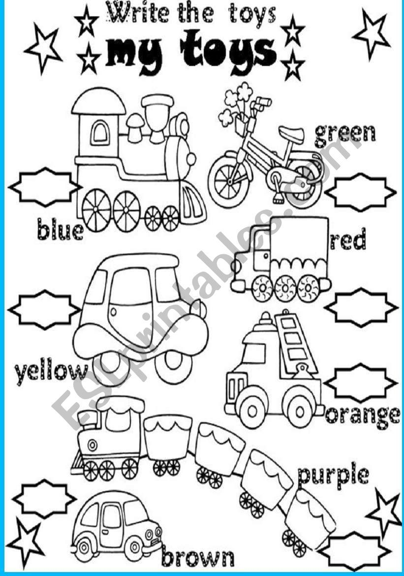 20 English Worksheets For Kindergarten Toys