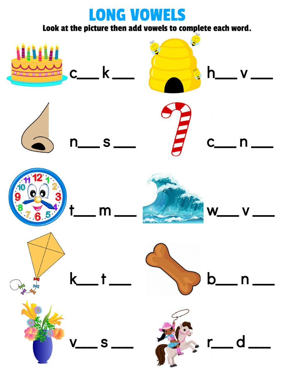 20 English Worksheets For Kindergarten Vowels