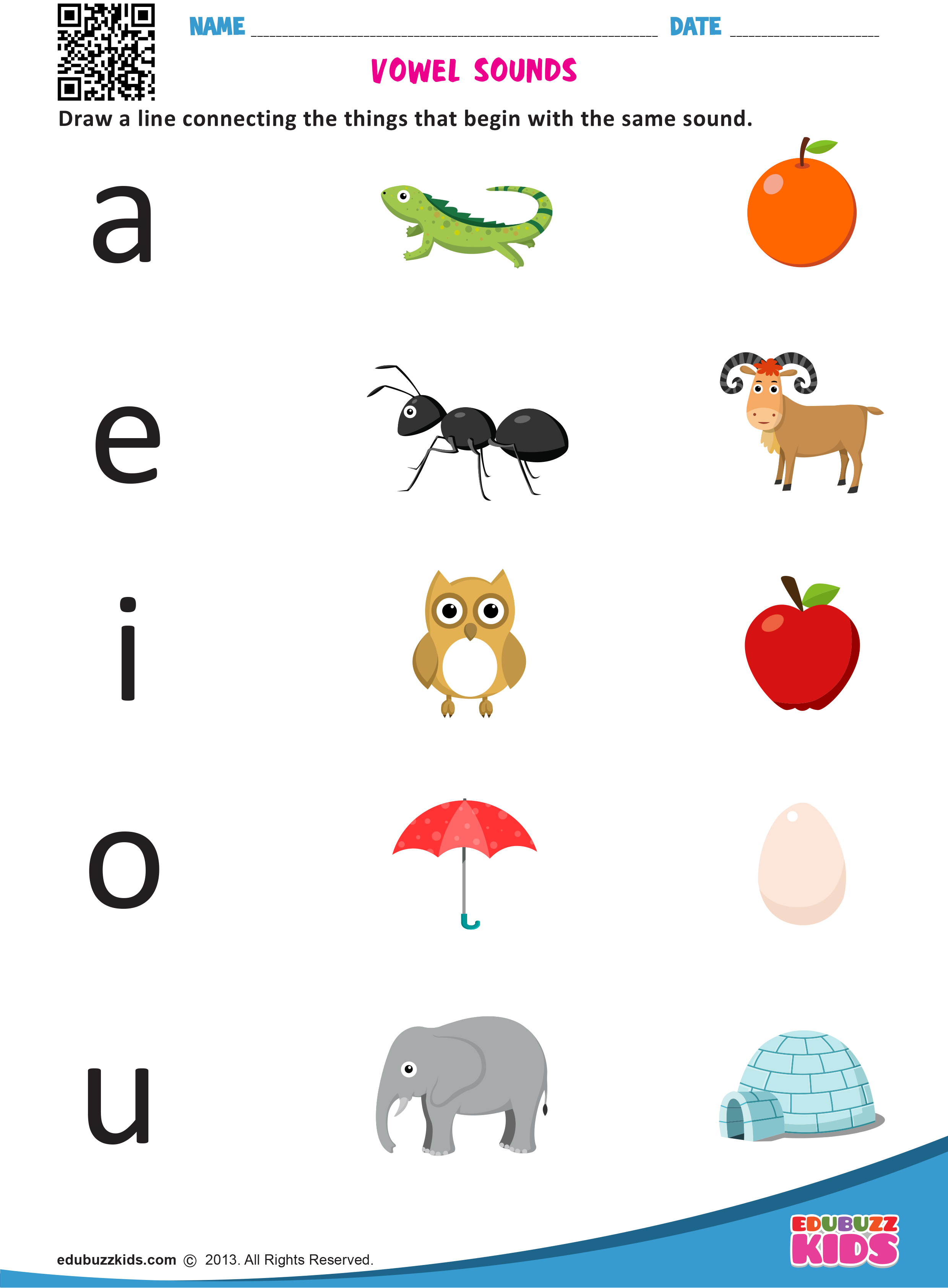 20 English Worksheets For Kindergarten Vowels