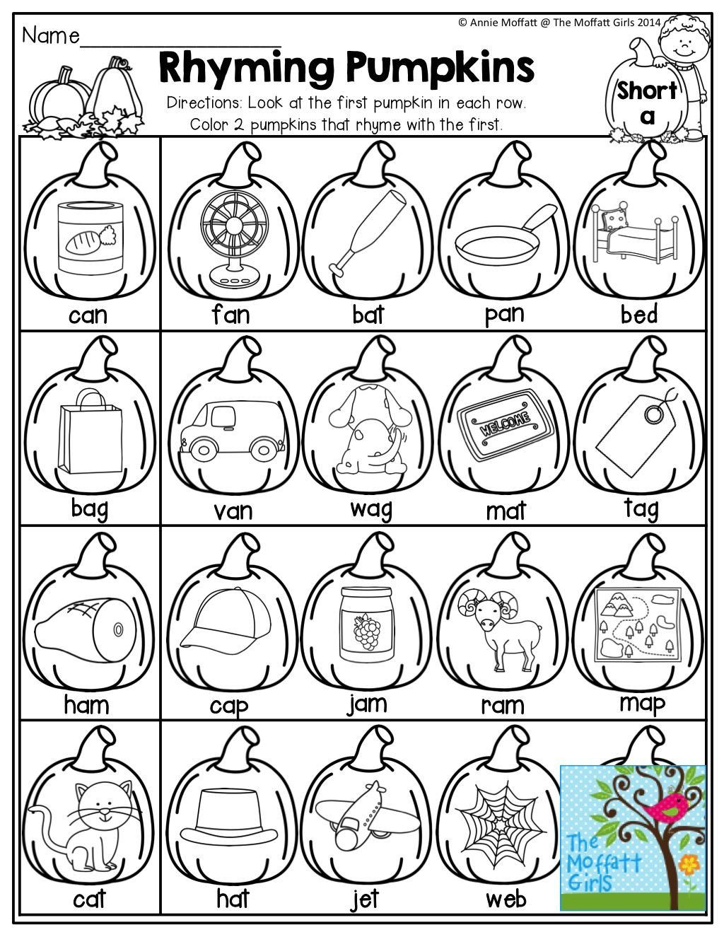 20 Kindergarten Rhyming Worksheets Free Printables