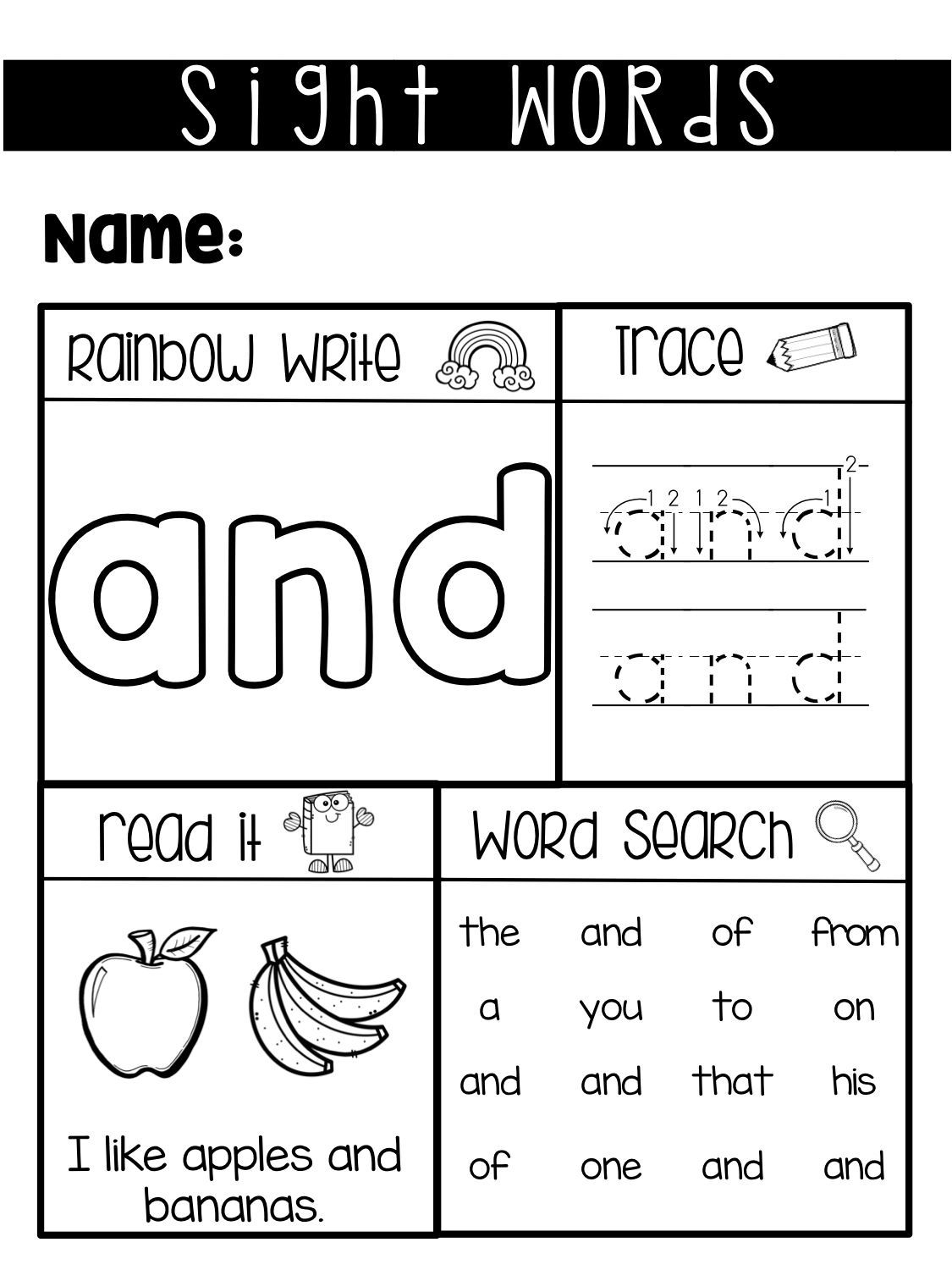 20 Kindergarten Worksheets Free Printables Sight Words Preschool