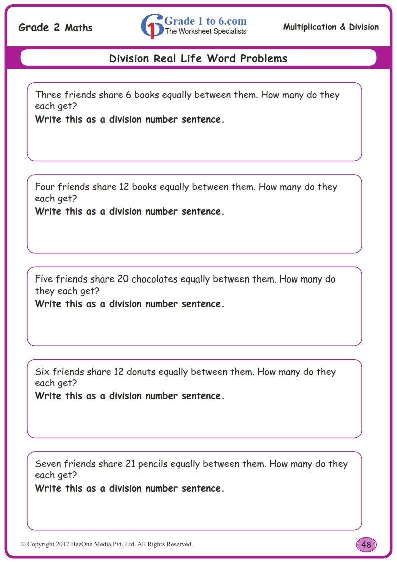 20 Multiplication And Division Worksheets Grade 2