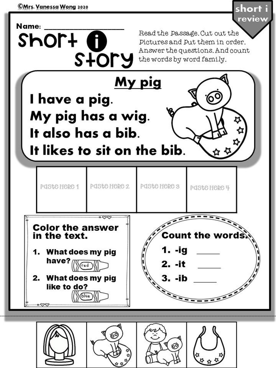 20 Short I Worksheets Kindergarten Free