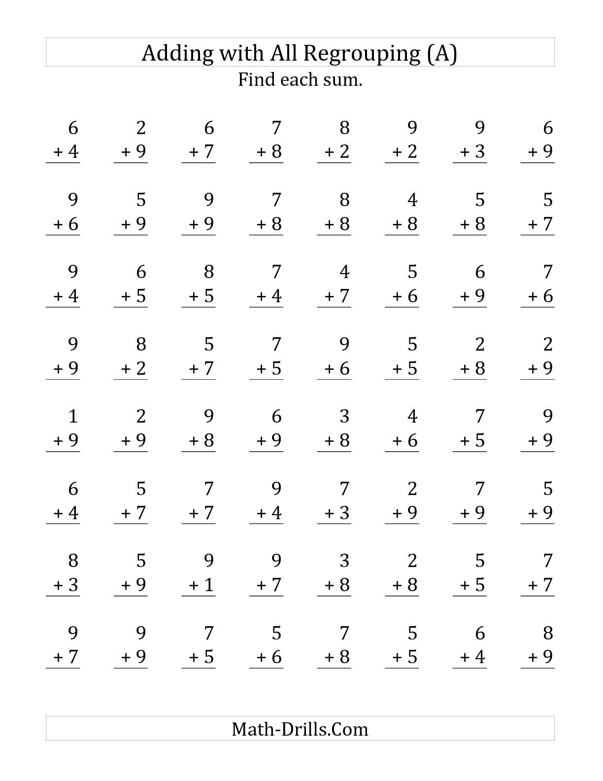 20 Worksheets Of Addition For Kids