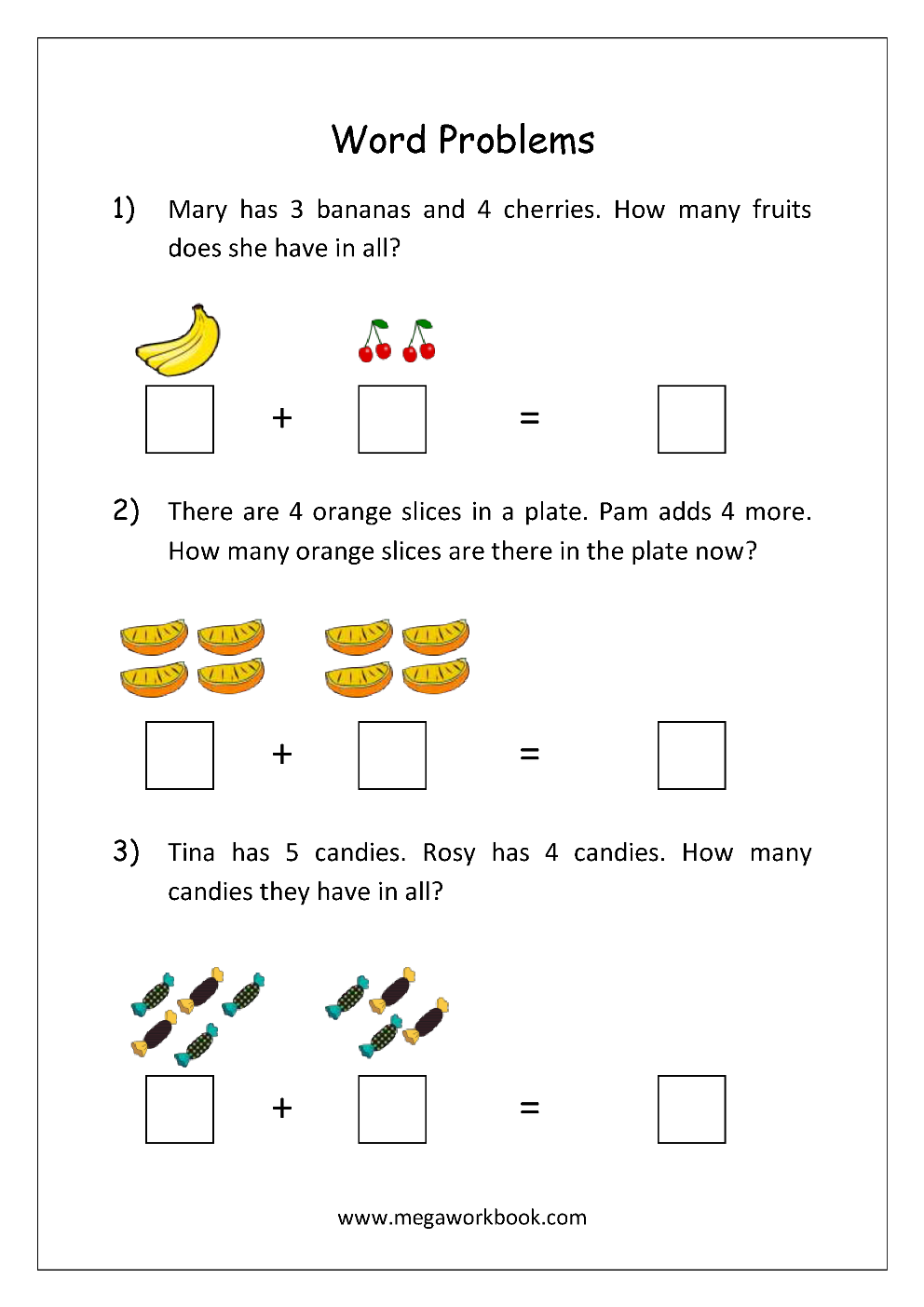 20 Worksheets Of Addition For Kids