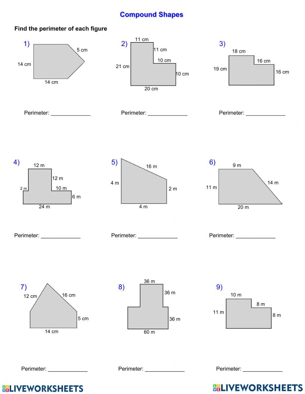 30 Area And Perimeter Worksheets Irregular Shapes