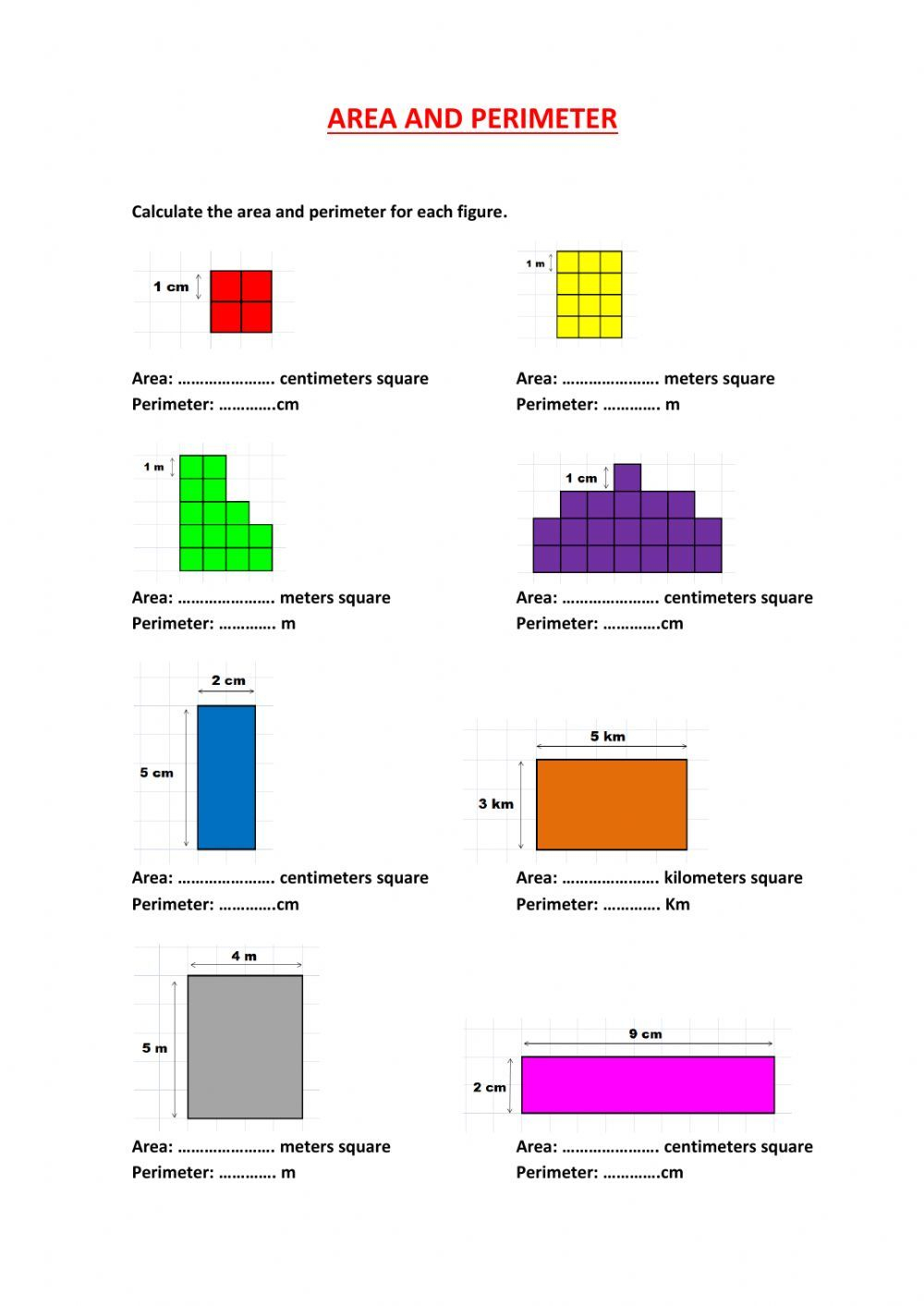 30 Area And Perimeter Worksheets Irregular Shapes