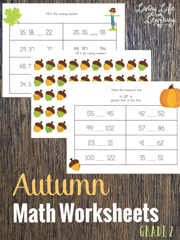 30 Autumn Math Worksheets For Kids