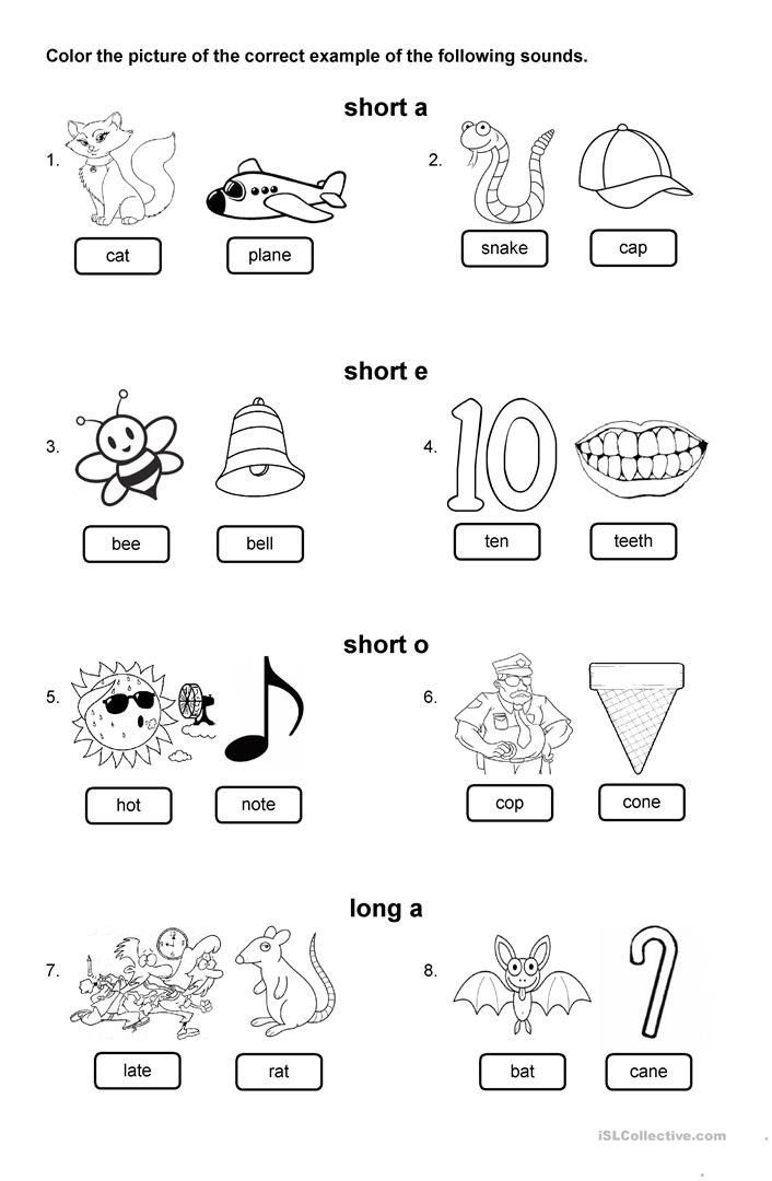 30 English Worksheets For Kindergarten Vowels