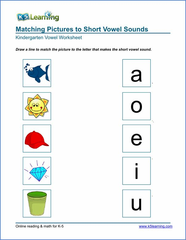 30 English Worksheets For Kindergarten Vowels