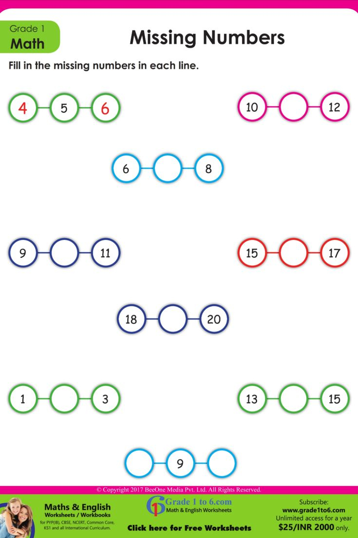 30 Grade 1 Math Worksheets Cbse