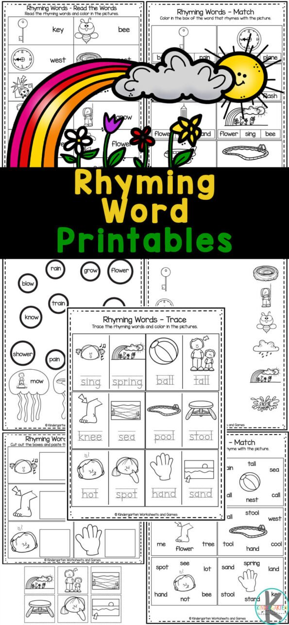 30 Kindergarten Rhyming Worksheets Free Printables