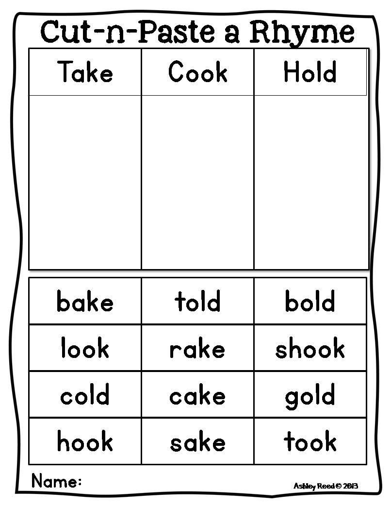 30 Kindergarten Rhyming Worksheets Free Printables