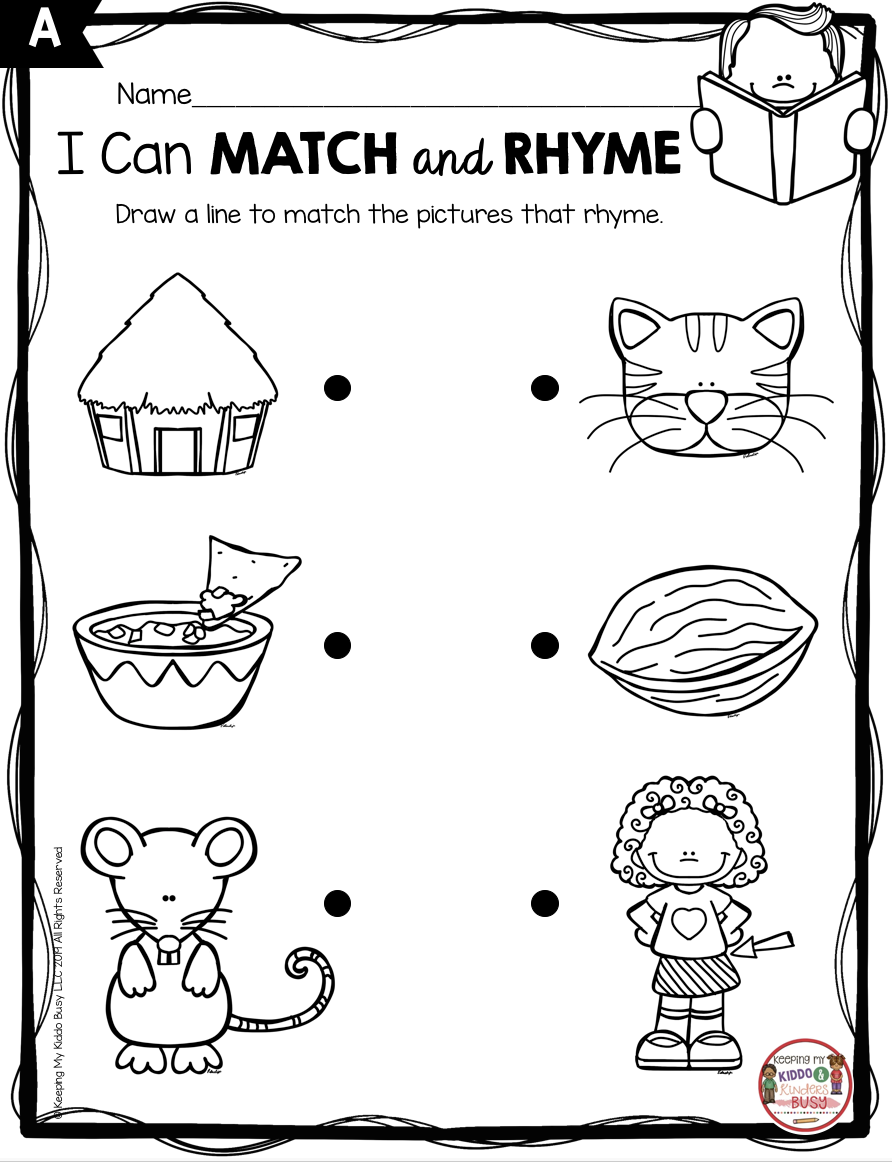 30 Kindergarten Rhyming Worksheets Free Printables