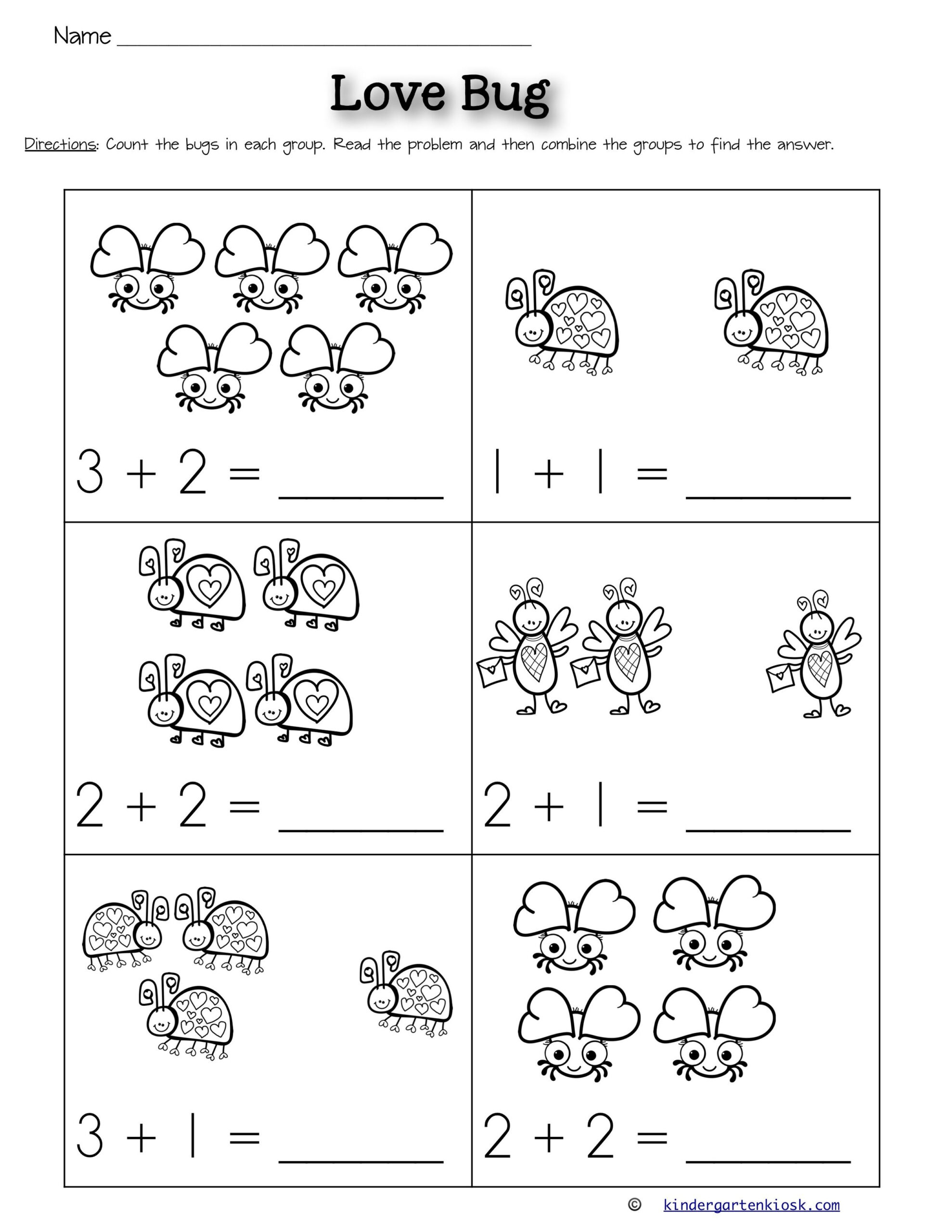 30 Maths Addition Worksheets Kindergarten Free