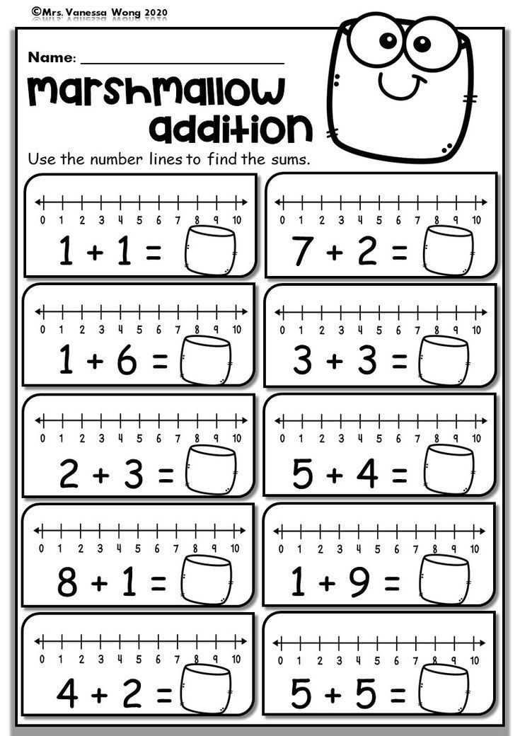 30 Maths Addition Worksheets Kindergarten Free