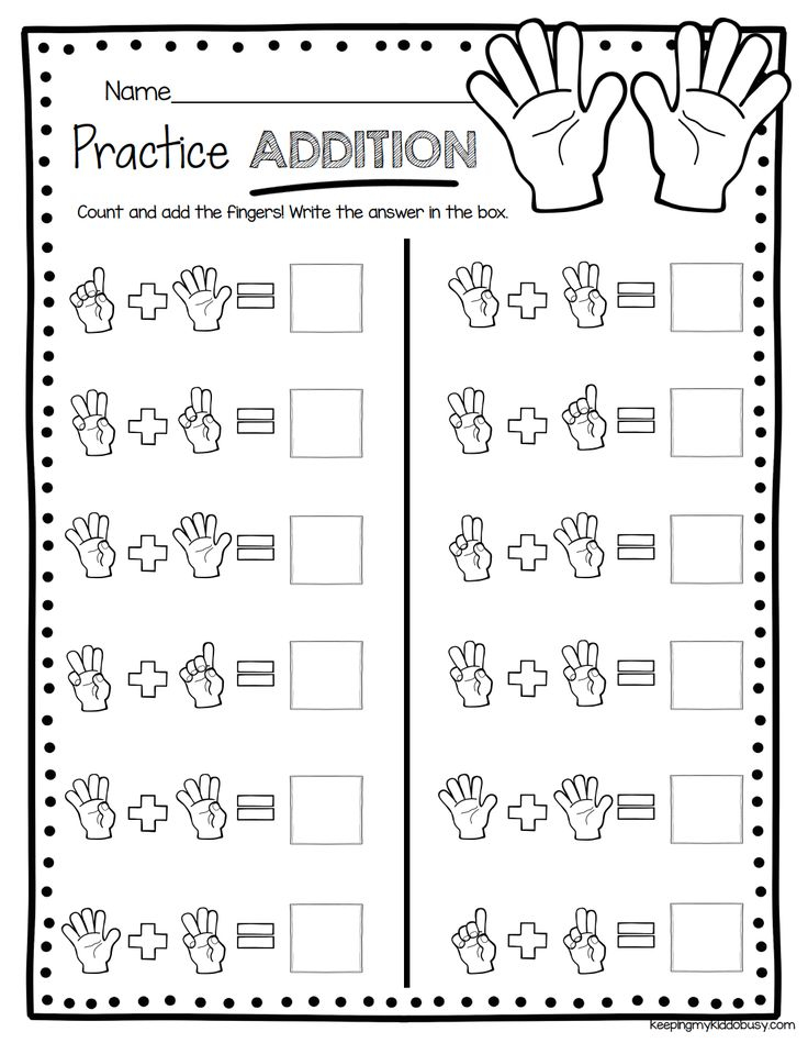 30 Maths Addition Worksheets Kindergarten Free