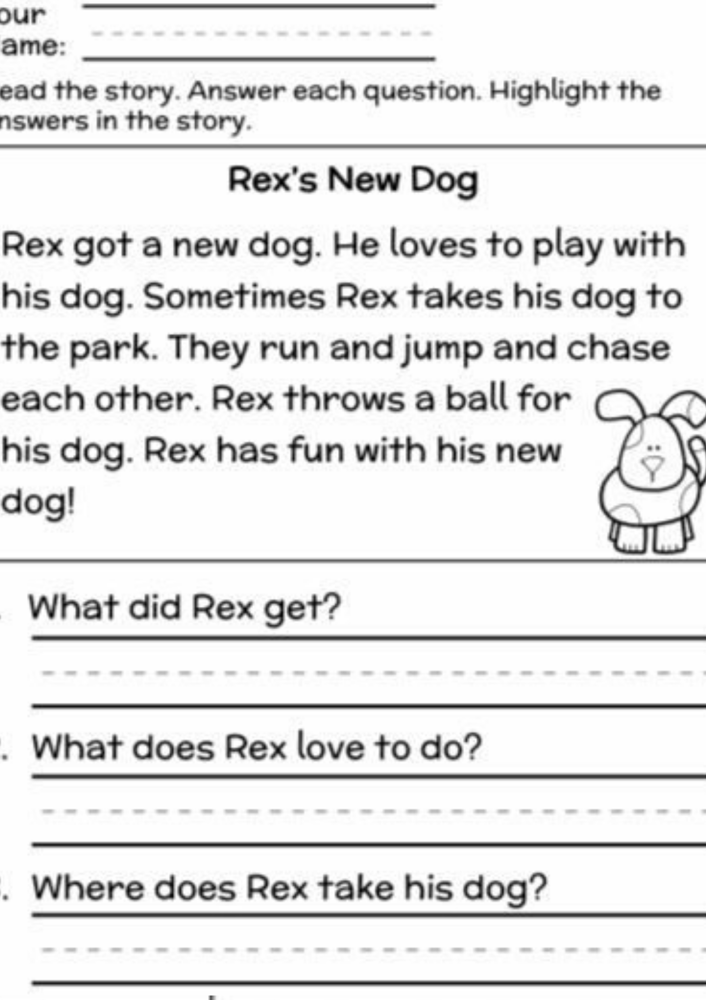 30 Reading Comprehension Worksheets Grade 1 Free Printable Kindergarten