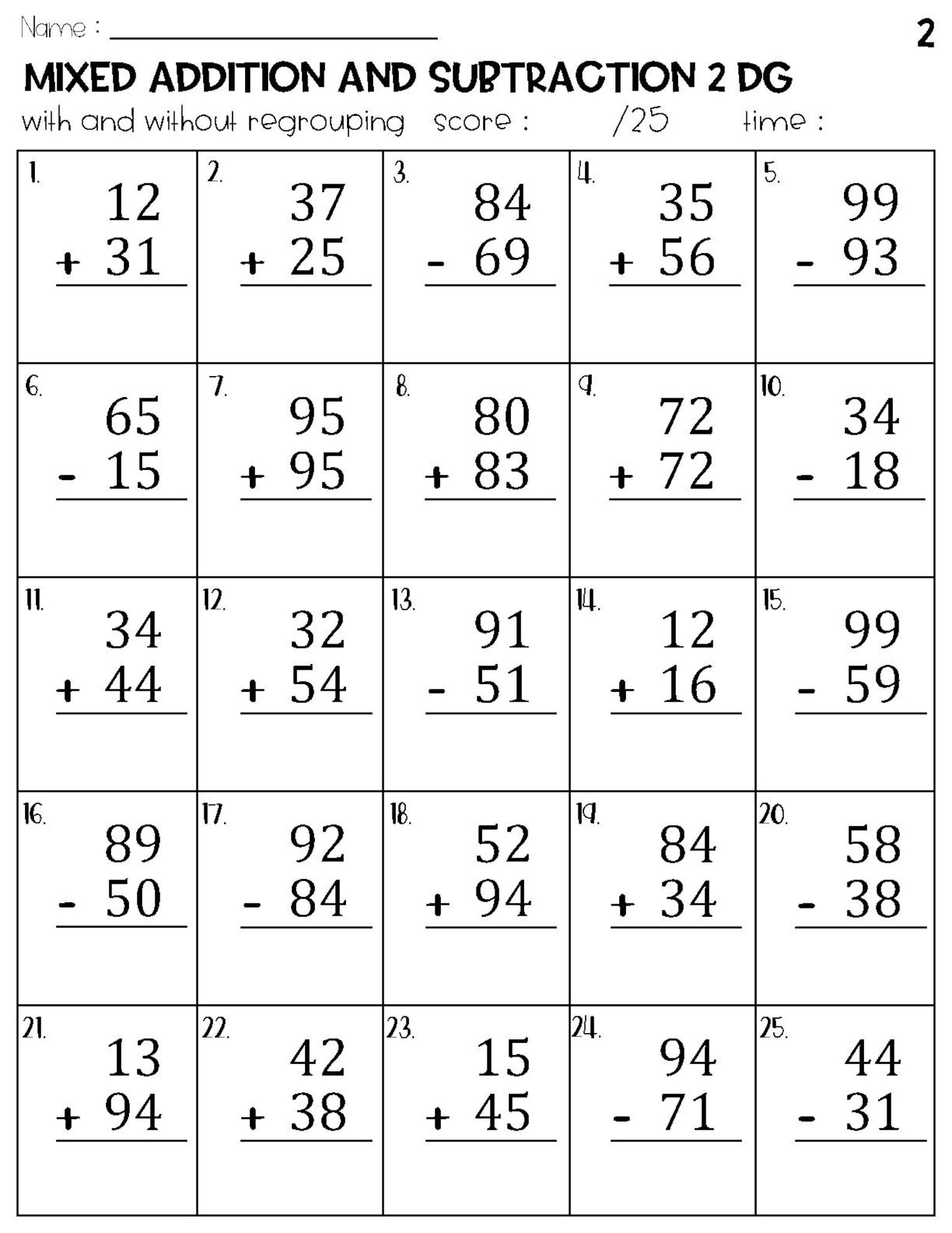 35 Addition Worksheets 3Rd Grade Regrouping