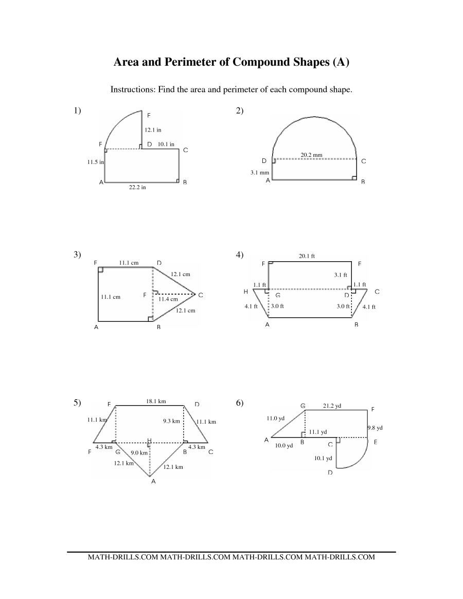 35 Area And Perimeter Worksheets Irregular Shapes