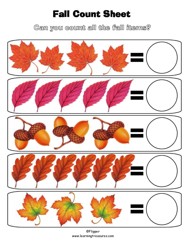 35 Autumn Math Worksheets For Kids