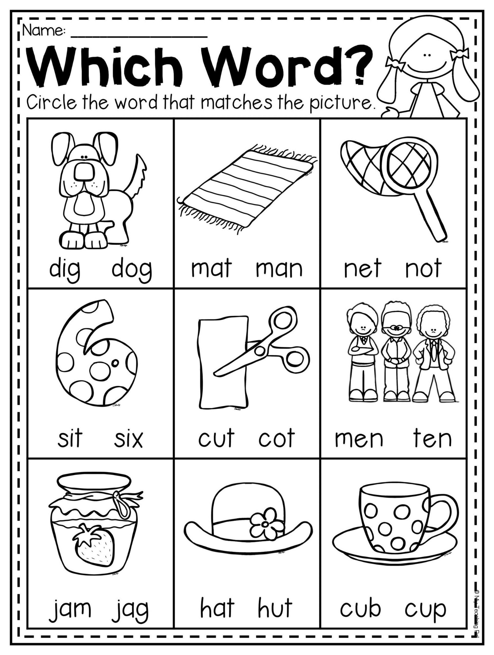 35 Cvc I Words Worksheets Kindergarten