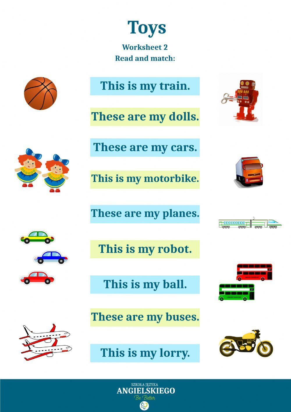 35 English Worksheets For Kindergarten Toys