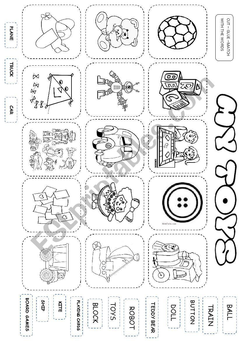 35 English Worksheets For Kindergarten Toys