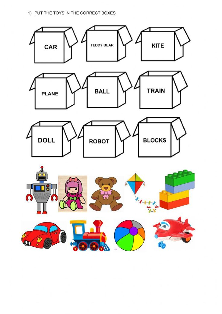 35 English Worksheets For Kindergarten Toys