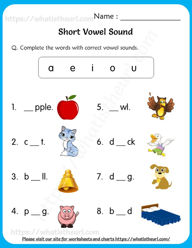 35 English Worksheets For Kindergarten Vowels