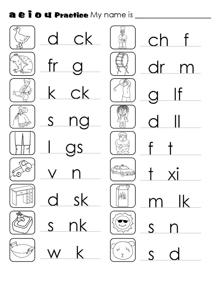 35 English Worksheets For Kindergarten Vowels