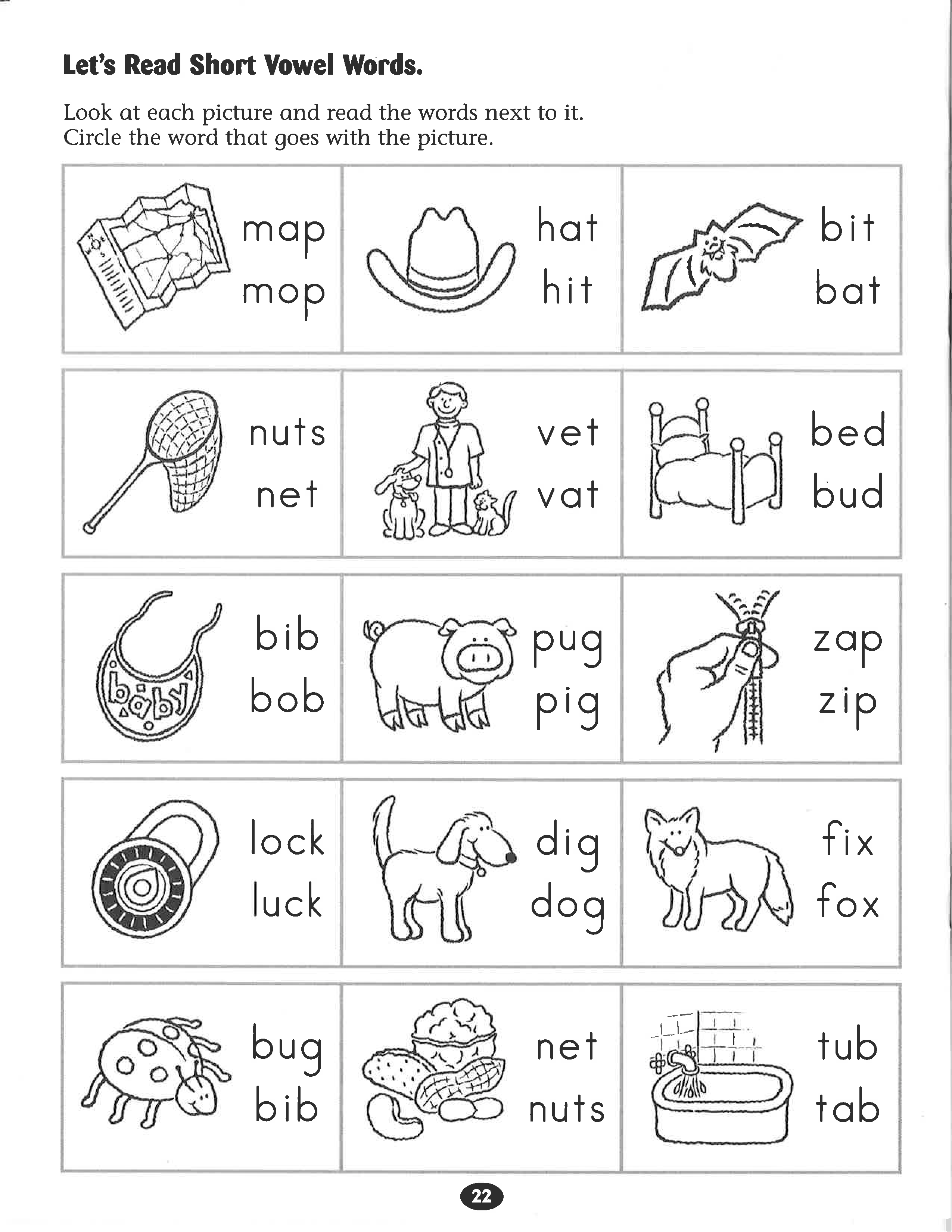 35 English Worksheets For Kindergarten Vowels