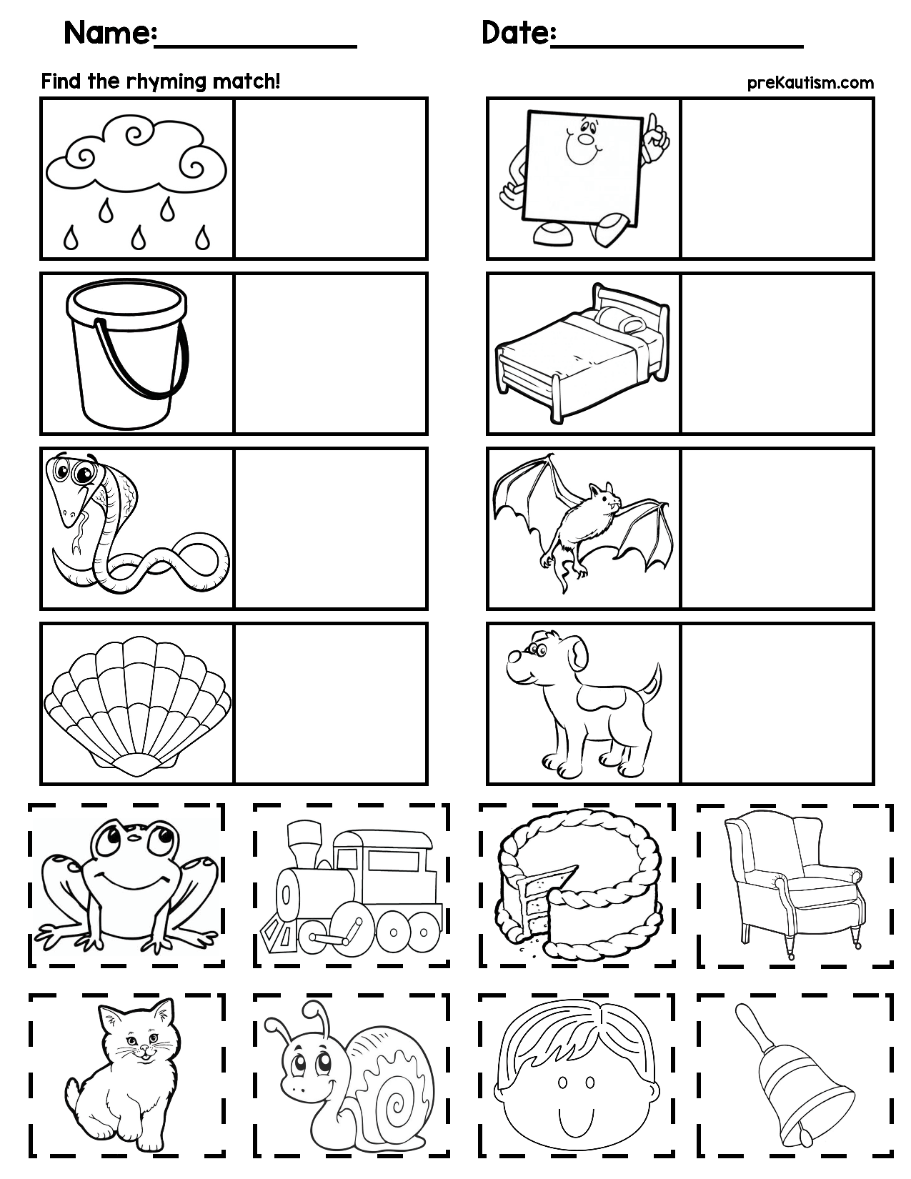 35 Kindergarten Rhyming Worksheets Free Printables