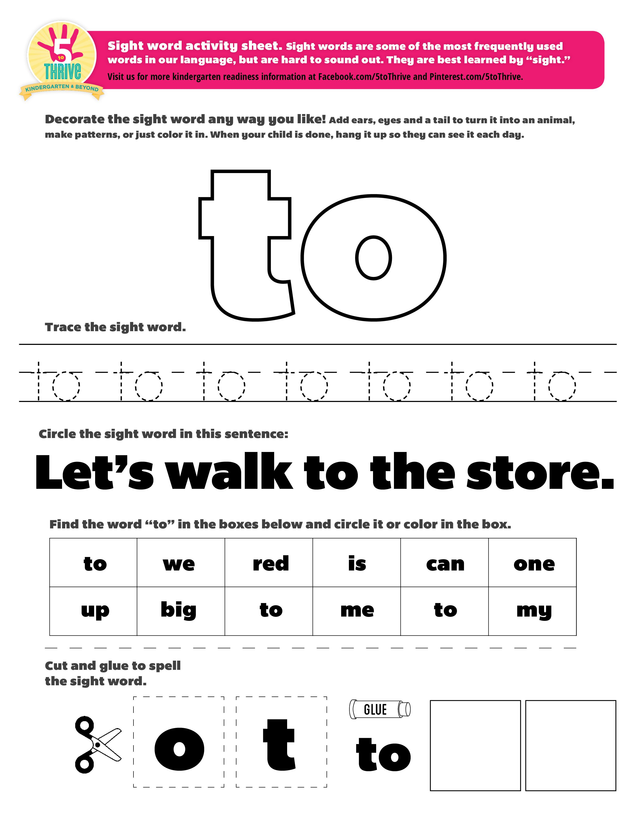 35 Kindergarten Worksheets Free Printables Sight Words Preschool