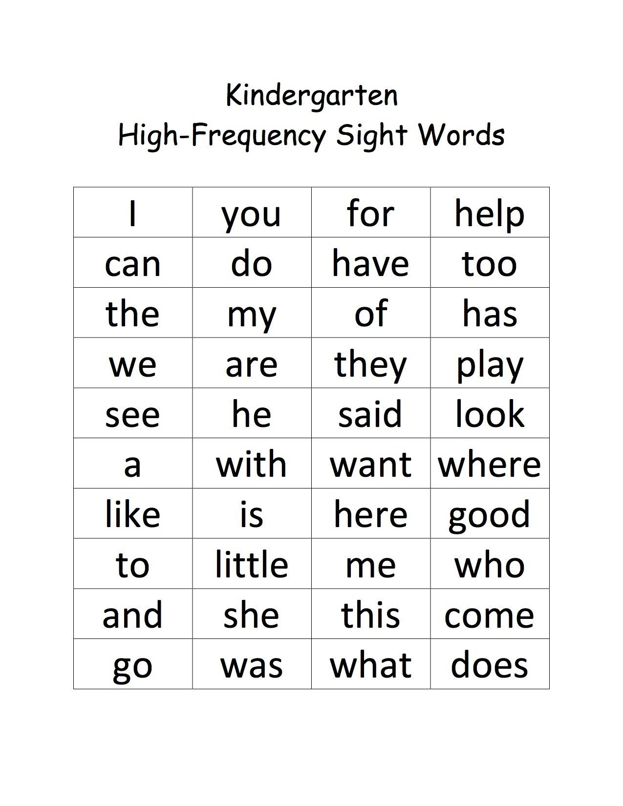 35 Kindergarten Worksheets Free Printables Sight Words Preschool