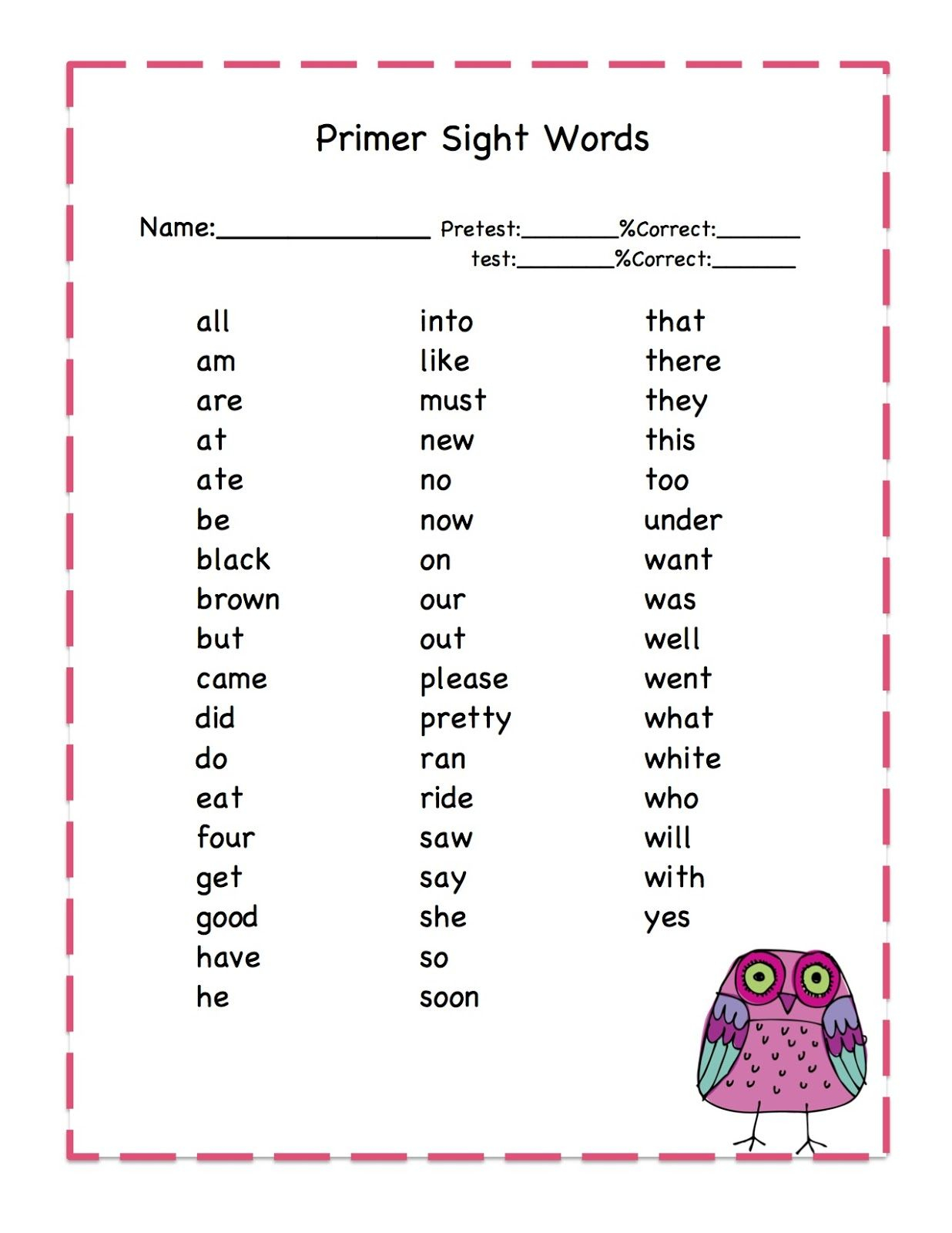 35 Kindergarten Worksheets Free Printables Sight Words Preschool