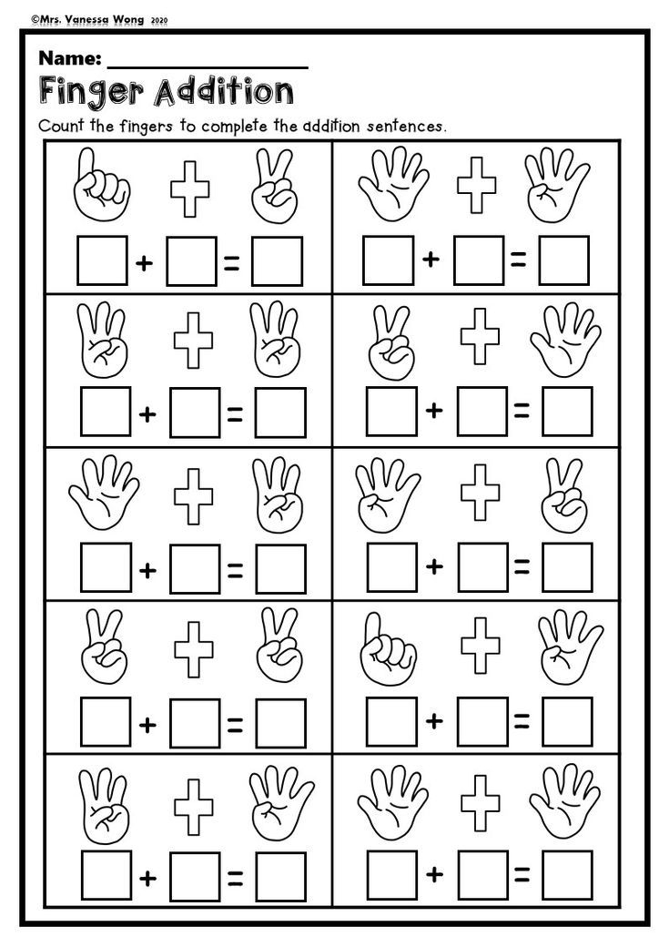 35 Maths Addition Worksheets Kindergarten Free